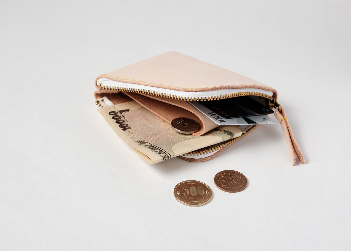L-zipper wallet